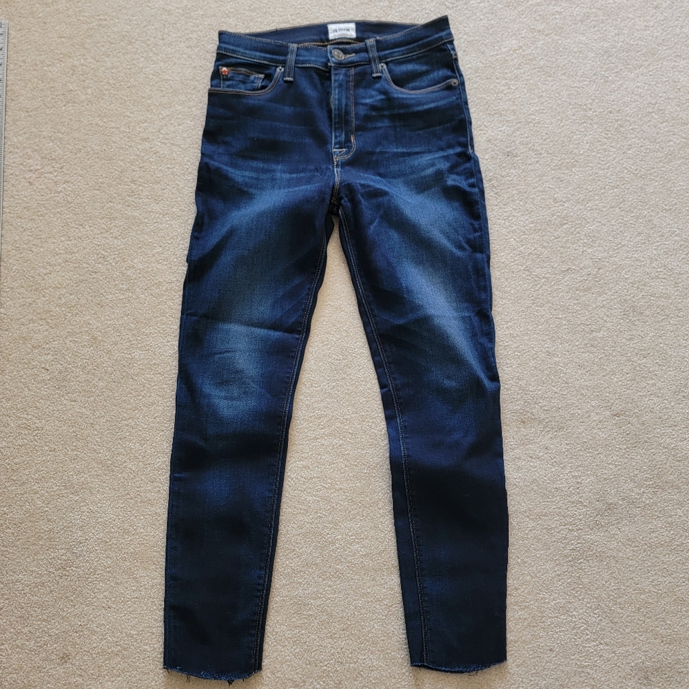 Hudson Barbara High Waist Super Skinny Ankle Jeans Size 26 Dark Wash Stretch